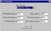 Setting MAP Tracing Data