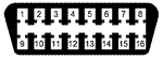 SAE Rules (SAE J1962 "Diagnostic Connector - Equivalent to ISO/DIS 15031-3, April 2002) it's numbering 